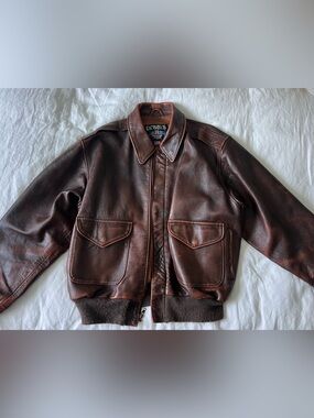US Wings Men's A-2 Leather Flight Jacket (DWC NO.30-1415) size XL